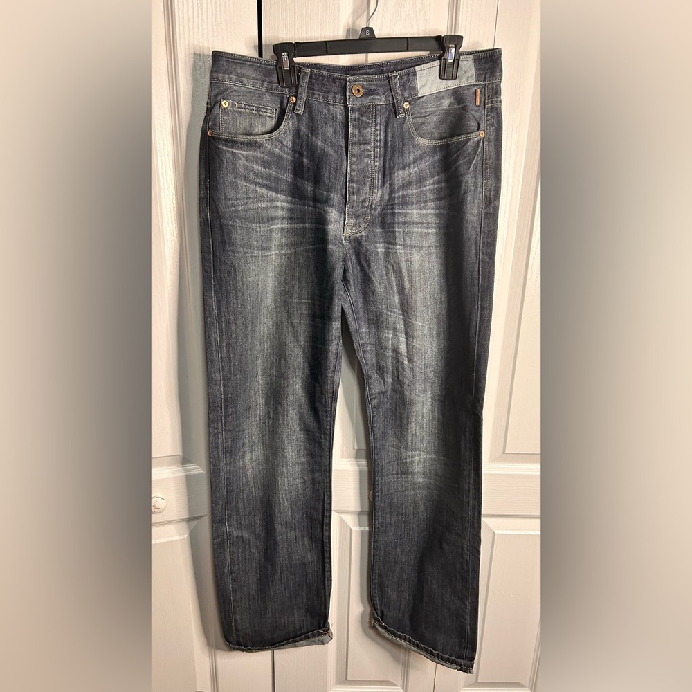 Sean John Jeans Mens 34x32 Relaxed Hamilton Dark Straight Baggy‎ Flap Pocket